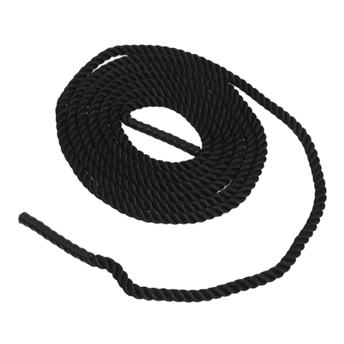 XHTLLO Black Lightweight Basics Battle Rope, Outdoor-Krafttrainings-Übungsseil, Polymermaterial Für Verbesserte Koordination Und Beweglichkeit, Für Jugendliche Und Frauen(15 Meter lang) von XHTLLO
