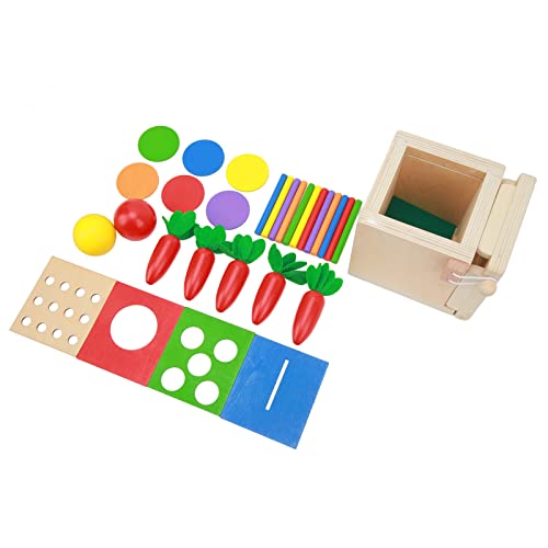 XHTLLO Holz-4-in-1-Oof-Box-Stick-Karottenernte-Spielspielzeugset Für Kinder, Farbanpassung, Ballwerfen Und Oof-Drop-Aktivitäten von XHTLLO