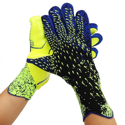XHTLLO Verdickte Latex-Fußball-Torwarthandschuhe, rutschfeste, Atmungsaktive Handschuhe, Für Training Und Wettkampf(No. 10) von XHTLLO