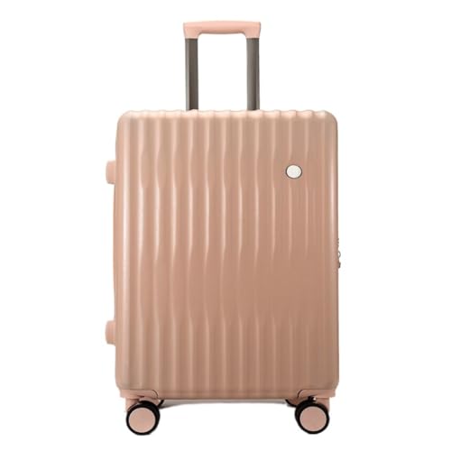 XIANGUOLL Reisekoffer Gepäck-Koffer for Männer und Frauen, Boarding-Trolley-Koffer, leicht, geräuschlos, Neuer Passwort-Koffer for Herren Trolley (Color : Pink, Size : 20in) von XIANGUOLL