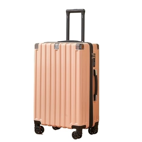 XIANGUOLL Reisekoffer Roher Trolley-Koffer, robuster und langlebiger Koffer, kratzfester Universal-Rad-20-Zoll-26-Zoll-Passwort-Koffer Trolley (Color : Pink, Size : 20in) von XIANGUOLL