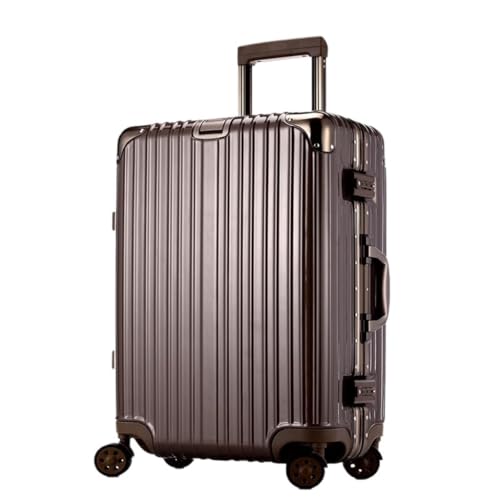 XIANGUOLL Reisekoffer Trolley-Koffer, Universal-Rollenkoffer, Herren- und Damenkoffer, Passwortbox-Koffer, Koffer Trolley (Color : Gold, Size : 20in) von XIANGUOLL