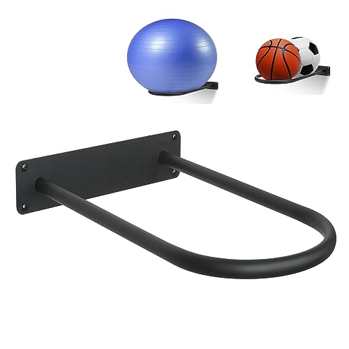 XIAO PEI Premium Gymnastikballhalter – Yoga-Ball-Rack für Basketball, Medizinball und Balanceball, Aufbewahrung geeignet für Fitnessstudios, Studios, Heim-Fitnessstudios (1 schwarz) von XIAO PEI