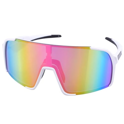 XIAOGUDONG Polarisierte Fahrradbrille UV400 Schützende Winddichte Outdoor-Sonnenbrille Für Damen Und Herren Mit 2 Austauschbaren Gläsern, Geeignet Zum Radfahren, Motorradfahren, Angeln, Wandern,l von XIAOGUDONG