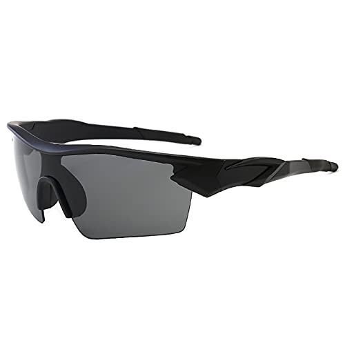 XIAOLW Fahrradbrille, UV400 polarisierte Sportbrille für Männer Frau Baseball Laufen Angeln Golf (GRAU) von XIAOLW