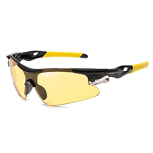 XIAOLW Sport Sonnenbrille Straße Fahrrad Gläser Berg Radfahren Reiten Schutzbrille Brille Eyewear MTB Fahrrad Sonnenbrille Männer Frau (GELB) von XIAOLW
