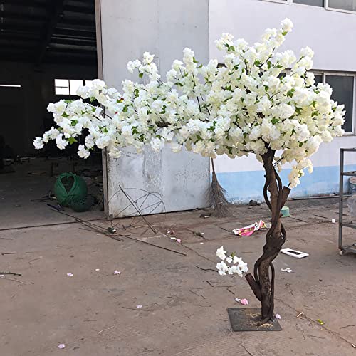 Künstliche Kirsch-/Birnblütenbäume, weißer Kirschblütenbaum, echte Holzstiele und lebensechte Blätter, Nachbildung einer künstlichen Pflanze für Hochzeitsfeier, weiß, 1,5 x 1,5 m Feito na China von XIBANY