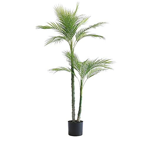 Künstliche Palmenpflanze, 132/190 cm, künstliche Palme für Zuhause, Innen- und Außendekoration, tropische Kunstpalmenpflanzen im Topf für Zuhause, Büro, modernes Einweihungsgeschenk, 132 cm Feito na von XIBANY