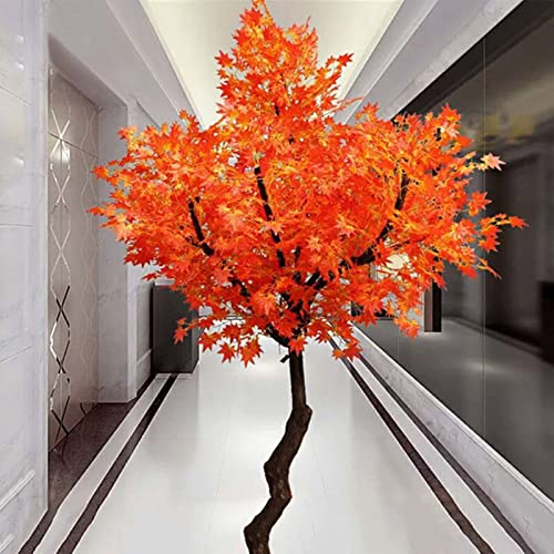 Künstlicher Ahornbaum, roter Ahornbaum, künstlicher Zwerg-Ahornbaum, künstlicher japanischer Ahornbaum, Zuckerahornbaum, künstlicher Baum für den Außenbereich, Herbstdekoration, 1,5 x 1 m/4,9 x 3,3 von XIBANY