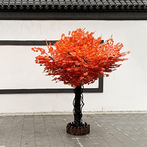 Künstlicher Ahornbaum, roter Ahornbaum, künstlicher Zwerg-Ahornbaum, künstlicher japanischer Ahornbaum, Zuckerahornbaum, künstlicher Baum für den Außenbereich, Herbstdekoration, 1 x 0,6 m Feito na von XIBANY