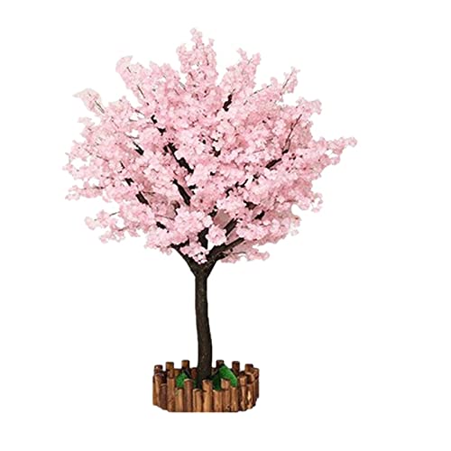 Künstlicher Kirschblütenbaum, Sakura-Baum, weinender Kirschbaum, künstliche Kirschblüten-Kunstpflanzen, künstliche Bäume mit echten Holzstämmen und lebensechten Blättern, Nachbildung, 1 x 0,6 m Feito von XIBANY