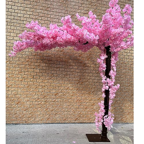 Künstlicher Kirschblütenbaum, künstliche Pflanze aus Seide, Sakura, handgefertigt, künstliche Kirschblüten, für Zuhause, Hochzeit, Party, Garten, Büro, Dekoration, Innen/Außen, 1,2 x 1 m/3,9 x 3,2 Fuß von XIBANY