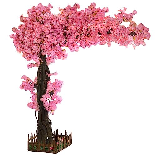 Künstlicher Kirschblütenbaum, weinender Kirschbaum, künstlicher Kirschblütenbaum, künstlicher Kirschblütenbaum, künstliche Bäume für Heimbüro-Dekoration im Innen- und Außenbereich B – 1,5 x 1 m/4,9 x von XIBANY