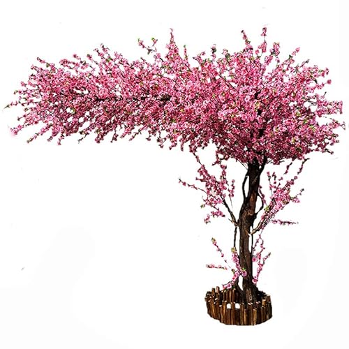 Wishing Tree Künstliche Kirschblütenbäume, künstliche Sakura, Stiele aus echtem Holz und lebensechte Blätter, Nachbildung einer künstlichen Pflanze für Sakura-Blumen im Innen- und Außenbereich, von XIBANY