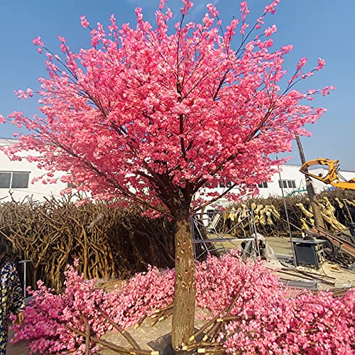 Wunschbaum mit LED-Schnurverlängerung, künstliche Kirschblütenbäume, hellrosa – Echtholzstämme und lebensechte Blätter, Nachbildung einer künstlichen Pflanze, mehrere Größen, Rosa – 2,5 x 1,5 m Feito von XIBANY