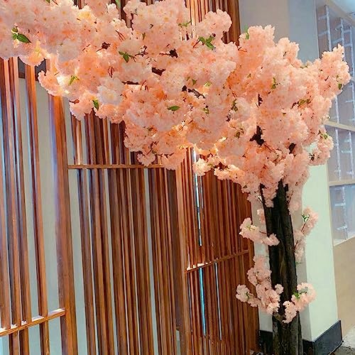 XIBANY 1,8 x 1 m/5,9 x 3,2 Fuß große Simulationspflanze, japanische künstliche Kirschblütenbäume, gefälschte Seidenblume, Pfirsichbaum, für drinnen und draußen, Party, Restaurant, Einkaufszentrum, von XIBANY