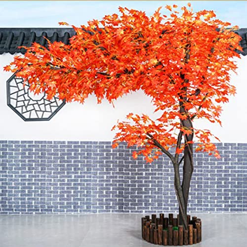 XIBANY BYCILA Künstlicher Zuckerahornbaum, künstlicher Baum, künstlicher Ahornbaum, roter Ahornbaum für den Außenbereich, Herbstdekoration, künstlicher japanischer Ahornbaum, Zwergroter japanischer von XIBANY