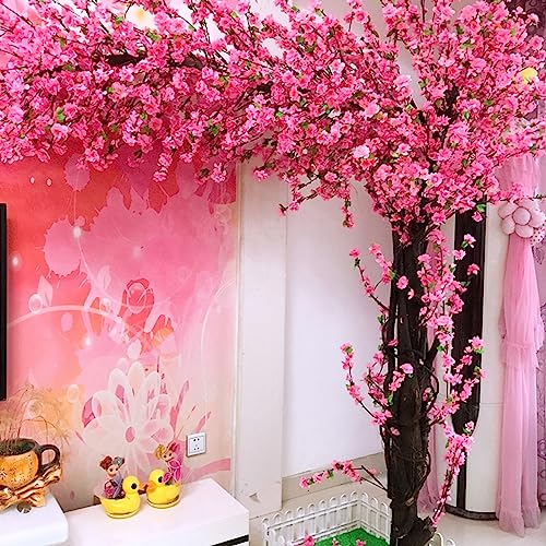XIBANY Große japanische künstliche Kirschblütenbäume, künstliche Bäume, handgefertigter Baum mit Sockel, für drinnen und draußen, für Zuhause, Büro, Party, Hochzeit, 4 x 4 m Feito NA China von XIBANY