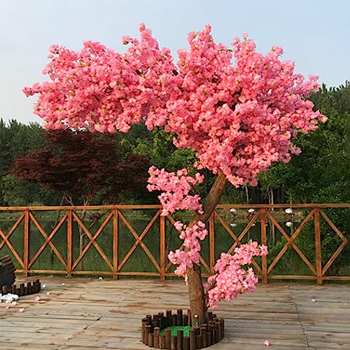 XIBANY Japanischer künstlicher Kirschblütenbaum, Simulationspflanze, Pfirsichbaum, Wunschbaum, künstliche Seidenblume, Einkaufszentrum-Dekoration, 1 x 0,6 m Feito NA China von XIBANY