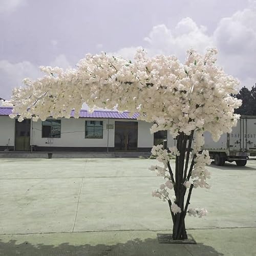 XIBANY Künstliche Blumen, Kirschblütenzweige, künstliche Kirschblüten-Blumenarrangements aus Seide, für Hochzeitsfeier, Heimdekoration (weiß), 150 cm Feito NA China von XIBANY