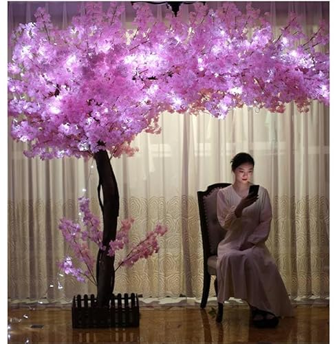 XIBANY Künstliche Kirschblütenbäume, künstliche Pflanzen, Wunschbaum, gefälschte Sakura-Blumen für Einkaufszentrum, Hotel, Restaurant, Dekoration, DIY, Hochzeitsdekoration, 1,5 x 1 m Feito NA China von XIBANY