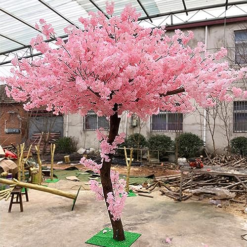 XIBANY Künstliche Kirschblütenbäume, rosa Kirschblütenbaum, Seidenkirschblüte, künstliche -Blume, für drinnen und draußen, für Gärten, Zuhause, Büro, Party, 1 x 0,6 m Feito NA China von XIBANY