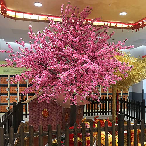 XIBANY Künstliche Pfirsichblütenbäume, Hochzeits-Wunschbaum, künstliche Pflanze, mehrere Größen für drinnen und draußen, Zuhause, Büro, Party, Einkaufszentrum, Rosa – 1,5 x 1 m Feito NA China von XIBANY