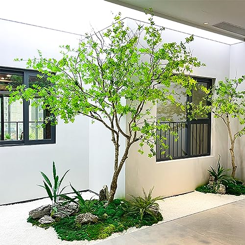 XIBANY Künstlicher Baum, künstlicher japanischer Glockenbaum, großer künstlicher Baum, grüne Pflanzen für die Innen- und Außendekoration, H 0,8 m/2,6 ft Feito NA China von XIBANY