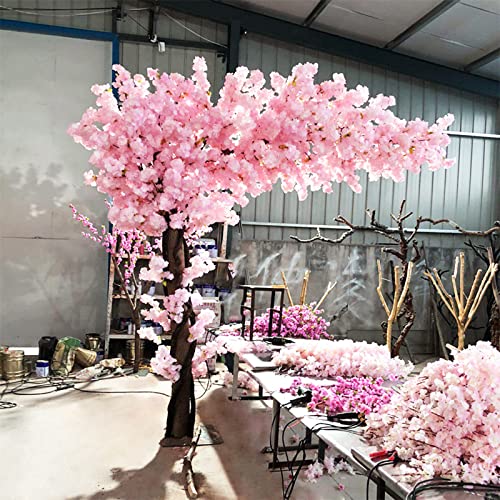 XIBANY Künstlicher Kirschblütenbaum, Kirschblüten-Dekor, künstliche Kirschblüten-Kunstpflanzen, Sakura-Baum, weinender Kirschbaum, künstliche Pflanze mit echten Holzstielen, 3 x 2 m Feito NA China von XIBANY