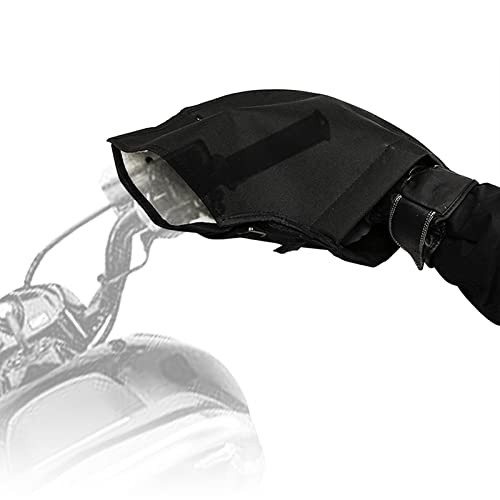 Lenkerhandschuhe Motorrad Lenkerstulpen Winter Lenker Handschuhe Universal Motorradlenker Stulpen Handwärmer Reflektierend Handschuhe Dick Plüsch Lenkermuffen Wasserdicht Gloves Fahrrad Scooter von XINCHI