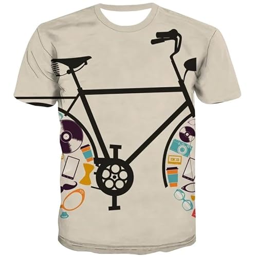 XINRUYI Fahrrad Druck Fahrrad-T-Shirt T-Shirt Jungen und Mädchen lässig im Freien kurzärmelig von XINRUYI