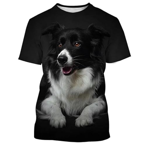 XINRUYI Niedlicher Tierhund 3D-Druck T-Shirt Männer Frauen Unisex Rundhals lässig kurzärmlig von XINRUYI