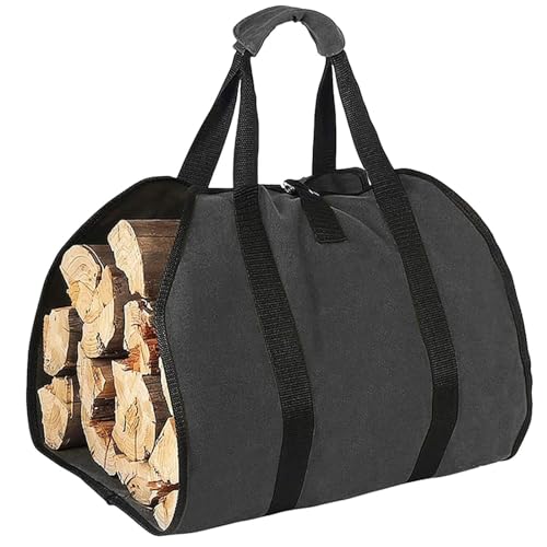 Holztasche mit praktischen Griffen, praktische Aufbewahrungstasche aus Segeltuch, praktischer und platzsparender Aufbewahrungsbehälter, Holzkorb von XINgjyxzk