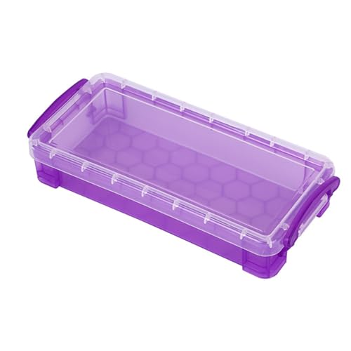 XITEA Federmäppchen mit hoher Kapazität und staubdichtem Deckel, transparente Stift-Aufbewahrungsbox, farbige Bleistift-Organizer, tragbare Stift-Organizer-Box von XITEA