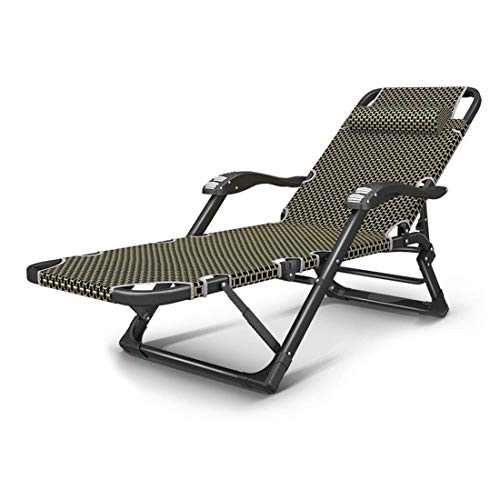 Outdoor-Klappstuhl, Sonnenliege, Schwerkraft-Stuhl für den Garten, klappbarer Liegestuhl, faltbare Liegestühle, robustes Metall, tragbar, entspannendes Liegebett, Gartenmöbel für Rasen, Terrasse, von XIUKANGNB