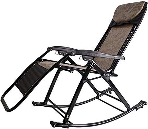 Sonnenliege Zero Gravity Terrassenliegestuhl Klappstuhl Outdoor-Liegestühle für Terrasse Liegestuhl Strand Rasen Camping Tragbarer Stuhl (Farbe, braunes Muster, Größe, Unterstützung 240 kg), braunes von XIUKANGNB