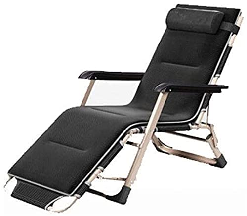XIUKANGNB Klappbare Sonnenliege, Liegestuhl, faltbar, verstellbar, Relax-Stuhl für Outdoor-Liegestuhl (Farbe: Schwarz) Safehappy von XIUKANGNB