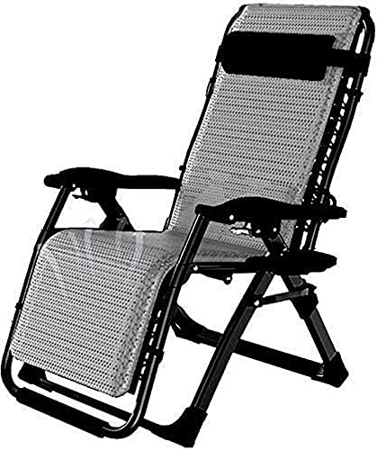 XIUKANGNB Klappbarer Liegestuhl, Sonnenliege, G-Stühle, Terrassenliege, Liegestuhl in G & Outdoor, klappbarer Zero-Gravity-Stuhl mit Le-Kissen, tragbare Liegestützen für Rasenstühle Safehappy von XIUKANGNB