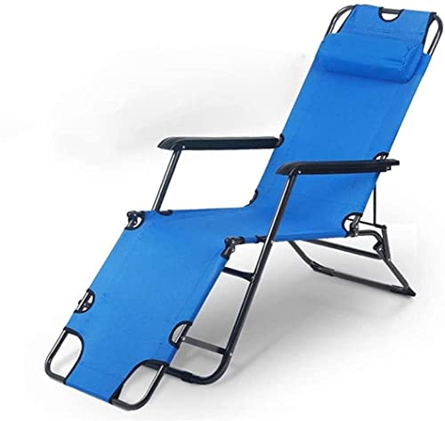 XIUKANGNB Klappbarer Liegestuhl, Zero Gravity Locking Lounge Chair Recliner für Outdoor-Sonnenliegen, Gartenstühle, Recliner (Farbe: Marineblau, Größe: Einheitsgröße) Safehappy von XIUKANGNB