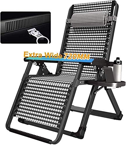 XIUKANGNB Leichte Sonnenliege, Zero Gravity, verriegelbarer Stuhl im Garten und im Freien, Heim-Lounge-Stuhl, Liegestuhl trägt 200 kg Safehappy von XIUKANGNB