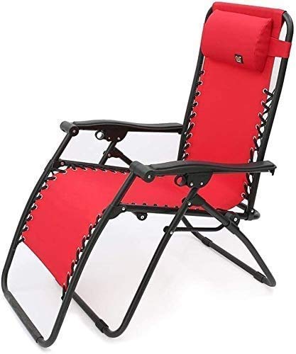 XIUKANGNB Liegestuhl für den Außenbereich, Verstellbarer Liegestuhl aus Aluminium, Camping-Gartenliegestühle, Liegestühle für den Innenbereich, klappbarer Gartenstuhl (R?d A) Safehappy von XIUKANGNB