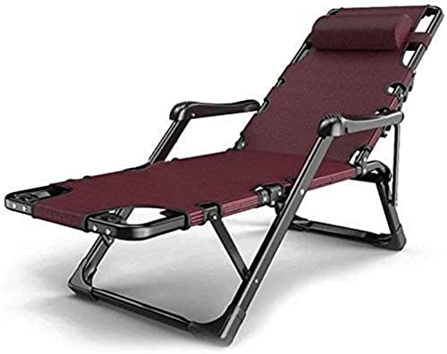 XIUKANGNB Liegestuhl für den Garten, Schwerelosigkeit, Chaiselongue, klappbarer Liegestuhl, Liegestuhl (Farbe: Rot) Safehappy von XIUKANGNB