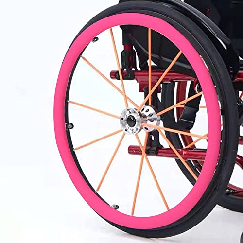 XJZHANG 1 Paar 24-Zoll-Rollstuhl-Schieberandabdeckungen, rutschfeste, Verschleißfeste Handschubabdeckung, Rollstuhl-Hinterrad, Silikon-Snare, Schiebering-Schutzhülle von XJZHANG