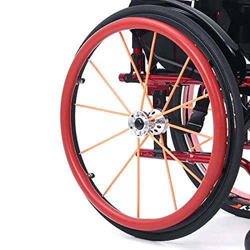 XJZHANG 24 Zoll Hinterrad-Sport-Rollstuhlabdeckung, Rollstuhl-Schiebefelgenabdeckungen, rutschfeste, Verschleißfeste/Handschiebeabdeckung von XJZHANG