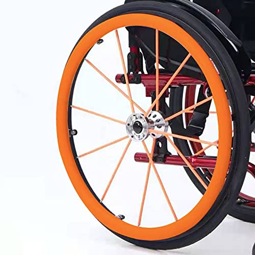 XJZHANG 24 Zoll Rollstuhl-Schieberandabdeckungen, 1 Paar rutschfeste, Verschleißfeste Handschiebeabdeckung, Rollstuhl-Hinterrad, Schiebering-Schutzhülle von XJZHANG