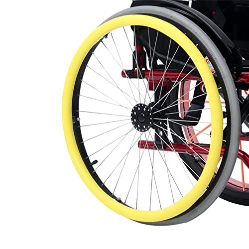 XJZHANG 24 Zoll - Rollstuhl-Schieberandabdeckungen, rutschfest/Verschleißfest Big Wheel Silikon-Schutzhülle / 2 Stück von XJZHANG