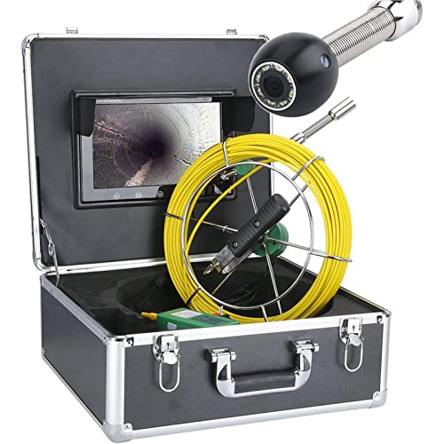 XJZHANG 7-Zoll-17-mm-Videokamera Für Industrielle Rohrkanalinspektionen IP68 Wasserdichtes Abflussrohr-Kanalinspektionskamerasystem 1000 TVL-Kamera Mit 8 LED-Leuchten von XJZHANG