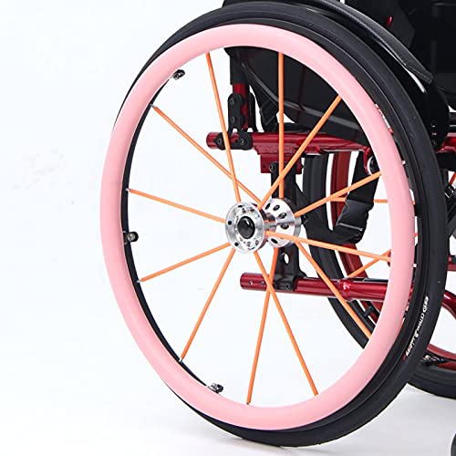 XJZHANG Rollstuhl-Schiebe-Felgen-Abdeckungen, 24-Zoll-Hinterrad-Sport-Rollstuhl-Abdeckung, rutschfeste, Verschleißfeste Handschiebe-Abdeckung von XJZHANG