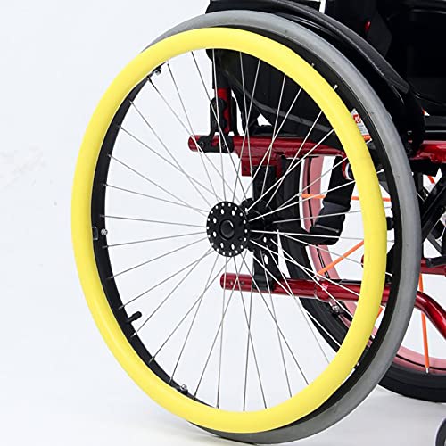XJZHANG Rollstuhl-Schieberandabdeckungen, 24-Zoll-Hinterrad-Sport-Rollstuhlabdeckung, rutschfeste, Verschleißfeste Handschiebeabdeckung von XJZHANG