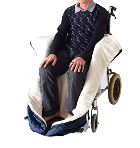 XJZHANG Rollstuhldecke für Wärme und Komfort, Rollstuhlzubehör, mit Fleece gefütterte Decke mit Reißverschluss, passend für Fast alle manuellen Rollstühle von XJZHANG